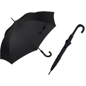 Yuvarlak Fiber Baston Şemsiye (Siyah)